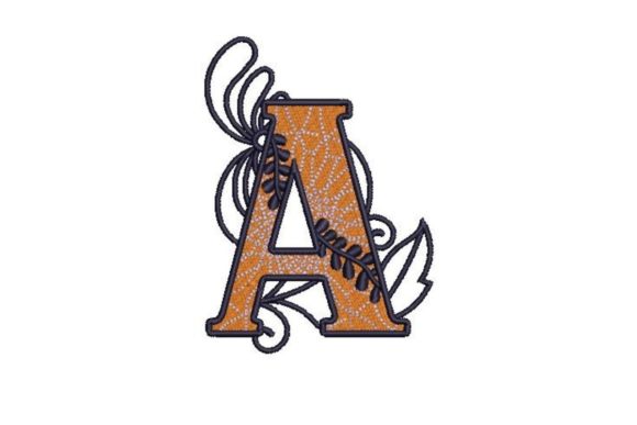 3D Layered Alphabet Letter A: A Playful Embroidery Design