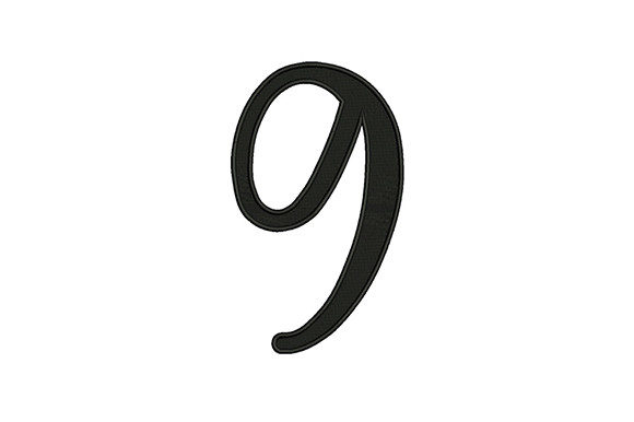 9 Number: A Versatile Embroidery Design for Your Shop
