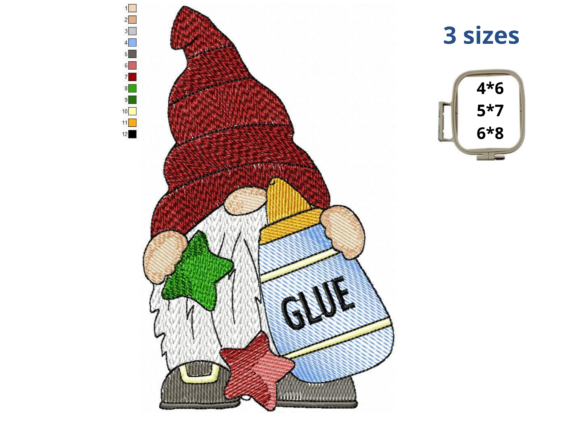 Adorable School Gnome with Glue Design