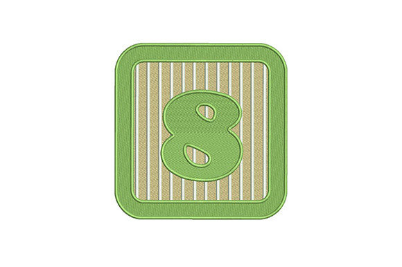 Charming Number Eight Embroidery Design