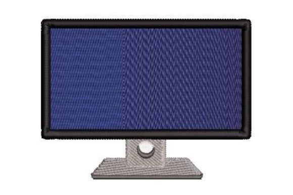 Classic Computer Monitor Mockup for Embroidery