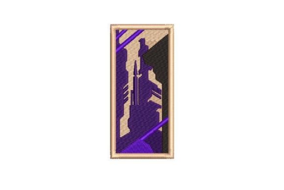 Cyberpunk Book Nook: A Unique Embroidery Design