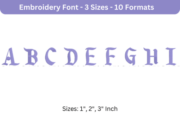 Disneyland Font Uppercase a to I: A Magical Embroidery Choice