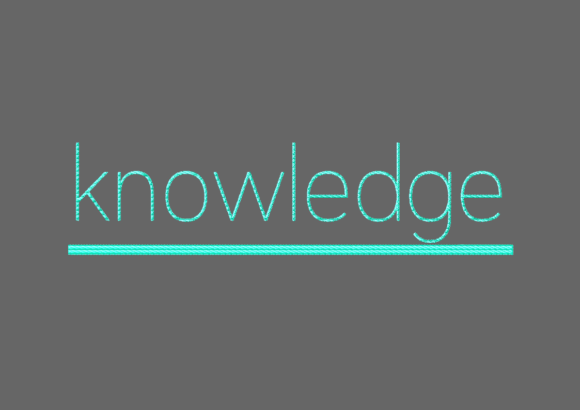 Knowledge: A Smart and Versatile Embroidery Design