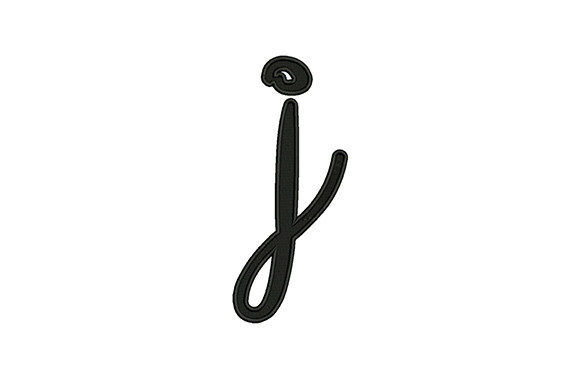 Lower Case Alphabet J: A Stylish Embroidery Choice