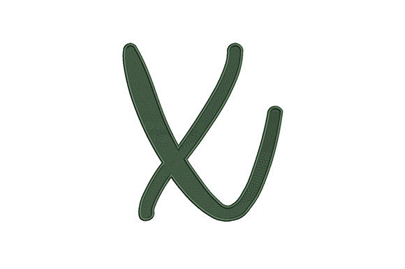 Lower Case Alphabet X: A Versatile Embroidery Design