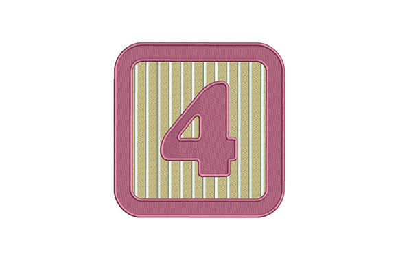 Number Four: A Versatile Back-to-School Embroidery Design