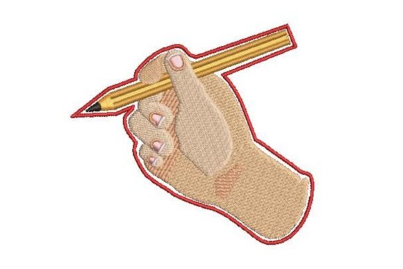 Pencil in Hand: A Charming Embroidery Design