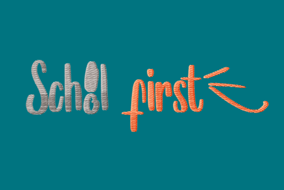School First: A Perfect Embroidery for Back to School