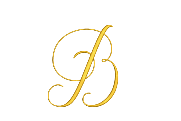 Stylish Letter B Design for Embroidery Projects